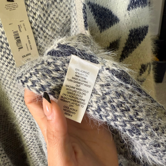 NWT Ana Aztec Long‎ Cardigan Plus Size XXL - Picture 6 of 6